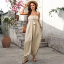 Plus Size Elegant Vacation Jumpsuit for Spring & Summer