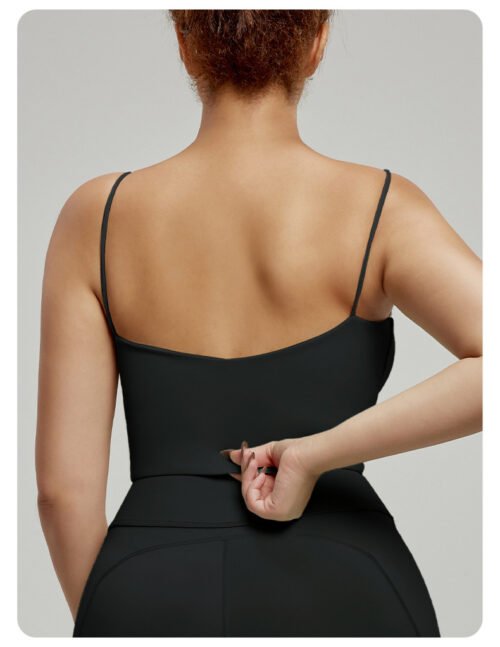 Plus Size Spaghetti Strap Beauty Back Yoga Vest