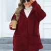 Plus Size Thickened Plush Hooded Winter Jacket