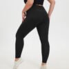 Plus Size High Waist Peach Hip Lift Yoga Pants – Nude Feel Stretch Fit