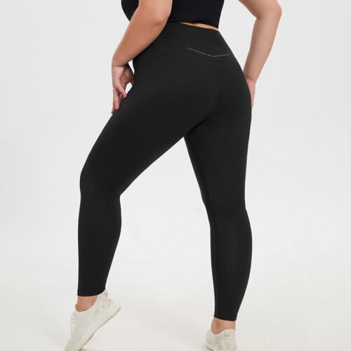 Plus Size High Waist Peach Hip Lift Yoga Pants – Nude Feel Stretch Fit