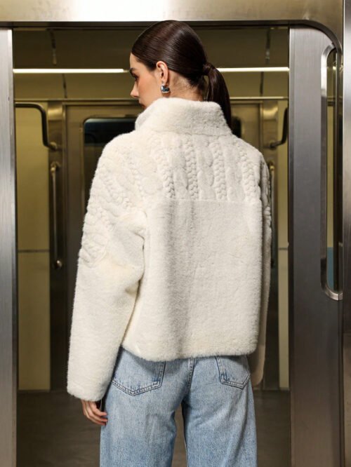 Luxe Faux Fur Turtleneck Women’s Winter Coat