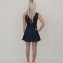 Women’s Summer Sleeveless V-Neck Waist-Control Denim Dress