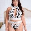 Plus Size Seductive Cow Role Play Lingerie