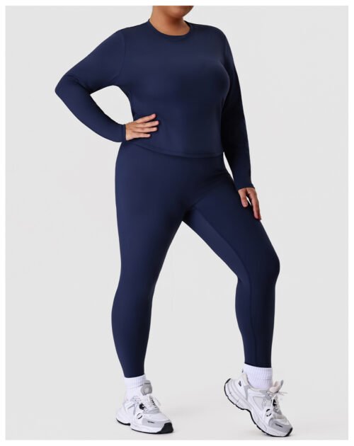Plus Size High Waist Ankle Length Workout Pants – Slim Fit