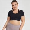 Plus Size Halter Neck Sexy Yoga Workout Top
