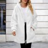 Plus Size Winter Plush Hooded Zipper Jacket