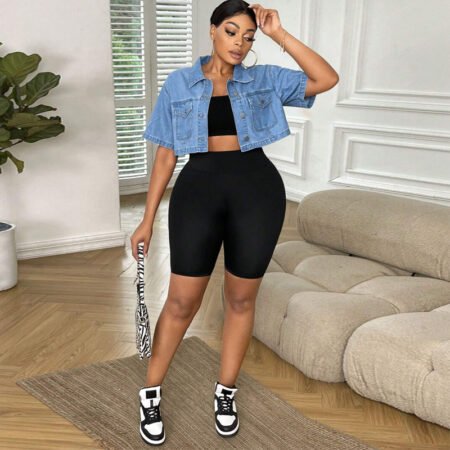 Lightweight Women’s Loose Denim Jacket – Summer Style