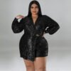 Plus Size Sequin Party Romper – Glam Evening Wear