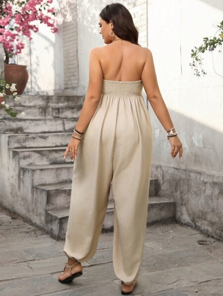 Plus Size Elegant Vacation Jumpsuit for Spring & Summer