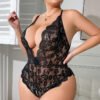 Plus Size Lace Open-Crotch Jumpsuit – Bold Lingerie