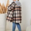 Plus Size Autumn Winter Plaid Hooded Coat