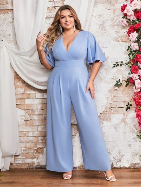 Plus Size Simple Elegant Pants Jumpsuit for Spring & Summer