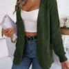 Casual Pocket Long Sleeve Knit Cardigan Coat