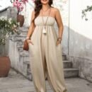 Plus Size Elegant Vacation Jumpsuit for Spring & Summer