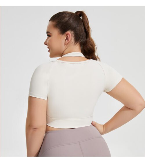 Plus Size Halter Neck Sexy Yoga Workout Top