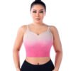 Plus Size Gradient High-Elastic Nude Feel Yoga Bra