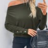 Elegant Off Shoulder Long Sleeve Top