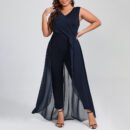 Plus Size Cozy Long Sleeve Casual Jumpsuit for Winter