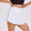 Plus Size High Waist Sports Skirt – Anti-Exposure Yoga & Tennis Skirt