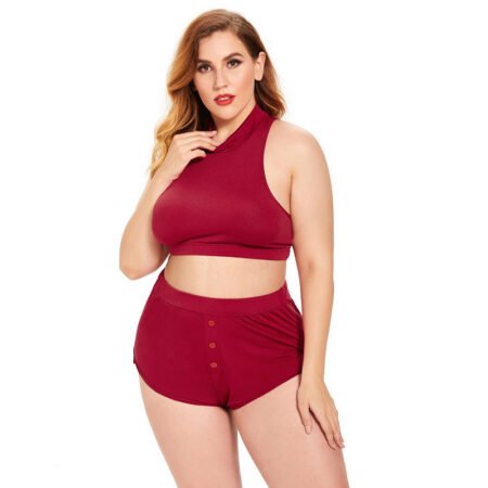 Plus Size Sexy Milk Silk Split Lingerie Sleepwear Outfit