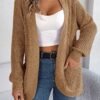 Casual Pocket Long Sleeve Knit Cardigan Coat