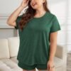 Plus Size Loose-Fit Summer Casual Pajama Two-Piece Set