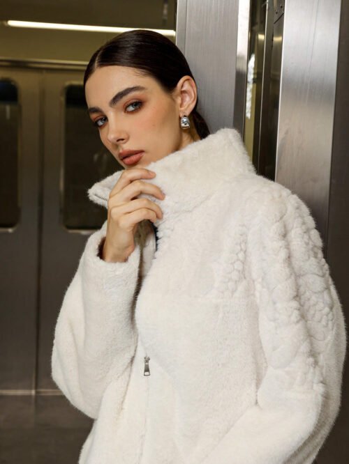 Luxe Faux Fur Turtleneck Women’s Winter Coat