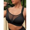 Plus Size Mesh Stitching Beauty Back Sports Bra