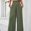 Spring Summer Solid Color Loose Wide Leg Trousers for Women