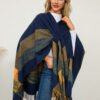 Luxury Cashmere Knit Shawl Cape Cloak Coat for Women