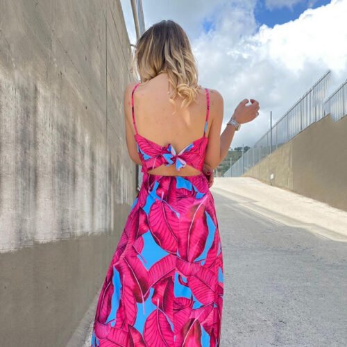 Floral Backless Bohemian Summer Dress