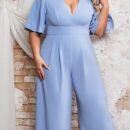 Plus Size Simple Elegant Pants Jumpsuit for Spring & Summer