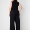 Plus Size Sleeveless Slimming Solid Color Jumpsuit Trousers