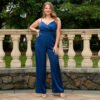 Plus Size Summer Strap V-Neck Slim Fit Jumpsuit for Women