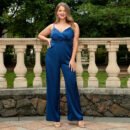 Plus Size Summer Strap V-Neck Slim Fit Jumpsuit for Women