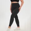 Plus Size High Waist Peach Cropped Yoga Pants – Stretch Nude Feel