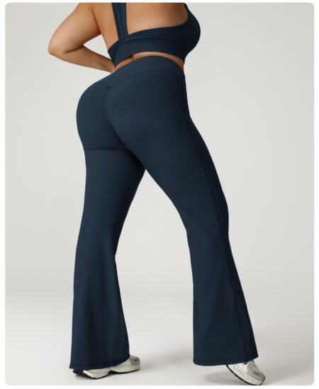 Plus Size High Waist Belly Control Yoga Set – Summer Fitness Wear